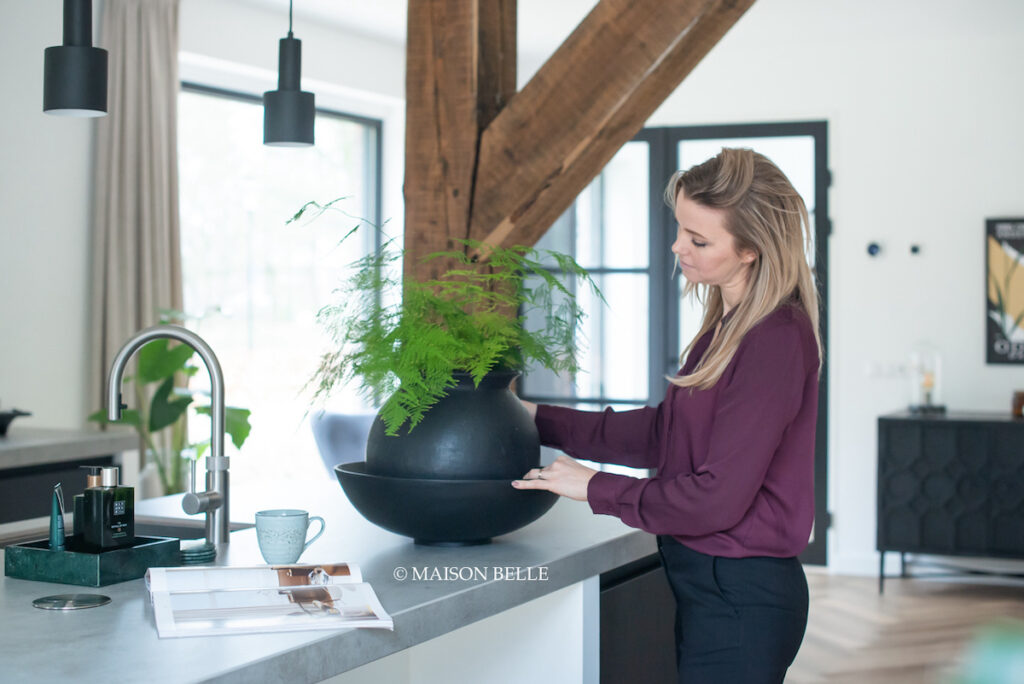 Planten in boerderij keuken
