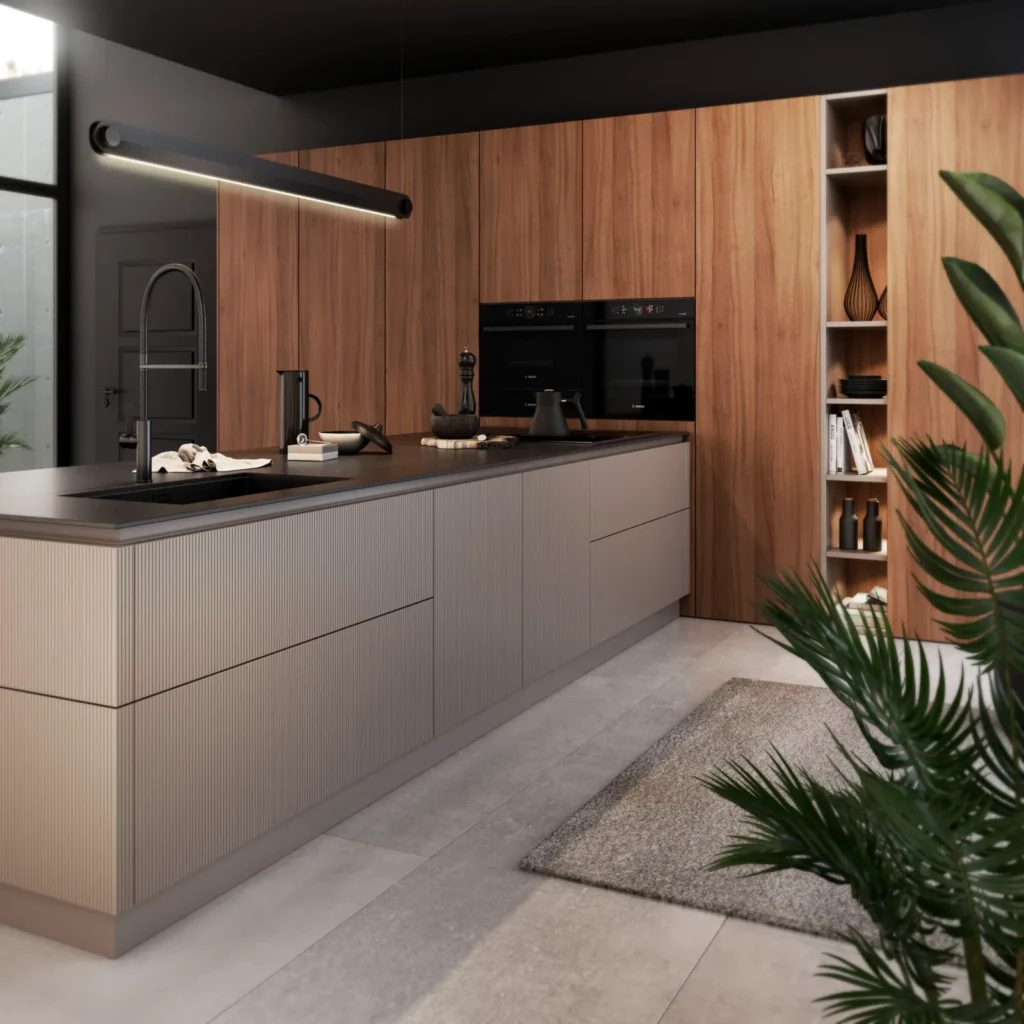 T-Keuken met eiland van Bauformat