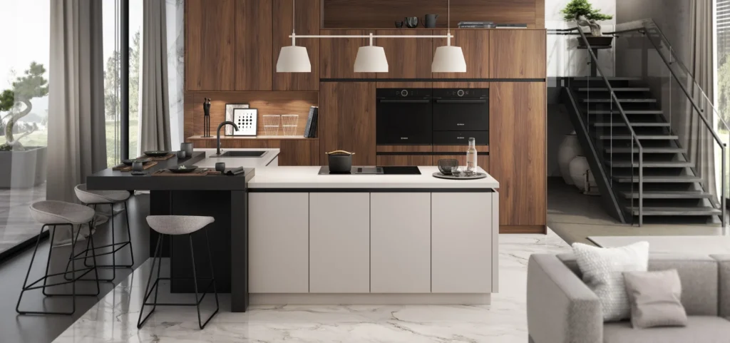 Kaschmir walnoot Artego Küchen